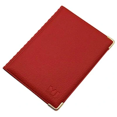 Immagine di Porta carte d&#039;identità e di credito con 12 scomparti MJ Design Germany Made in UE diversi colori designs (Design 3 / Rosso)