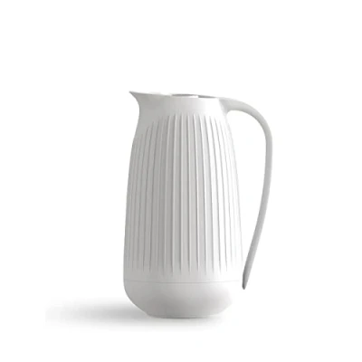 Immagine di Caraffa sottovuoto Kähler 1,0 l Funzione pulsante Hammershøi per tè e caffè, bianca