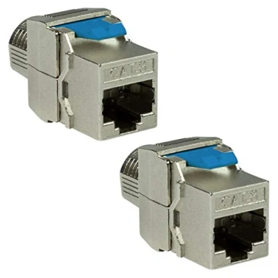 Immagine di odedo 2 prese Keystone CAT 8.1 RJ45 STP senza attrezzi Toolless 16,5 mm RJ 45 modulo server rack cablaggio pannello