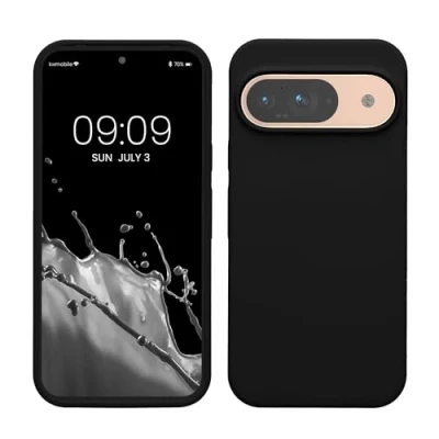 Immagine di kwmobile Custodia Compatibile con Google Pixel 9 Cover Back Case per Pro Protezione Smartphone in Silicone TPU Ricarica Wireless nero