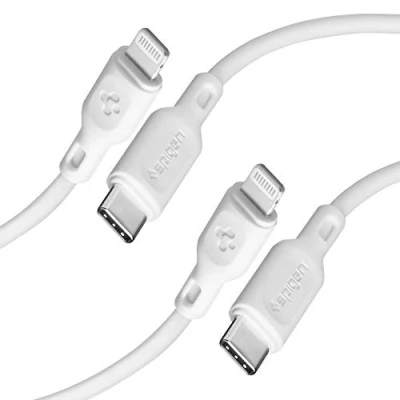 Immagine di Spigen DuraSync 2 Pezzi Cavo USB C Lightning Certificato MFi Dati e Ricarica Davvero Veloce 1m per iPhone 12 Mini PRO Max SE 2020 11 XR XS 8 Plus 7 iPad