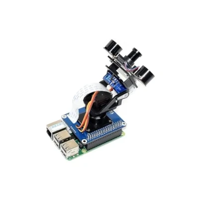 Immagine di Waveshare 2 DOF Pan Tilt Hat for Raspberry Pi Zero/Zero W/Zero WH/2B/3B/3B+ Onboard PCA9685 PWM Chip TSL25911FN 16 bit Ambient Light Sensor Make Camera Move and Sense Intensity Via I2C