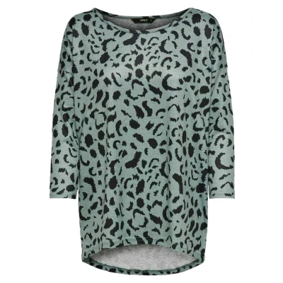 Immagine di ONLY Elcos 4/5 Aop Top Jrs Noos Maglia a maniche lunghe Donna, Verde (Chinois Green), Small