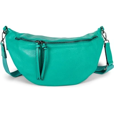 Immagine di styleBREAKER borsa a tracolla mezzaluna da donna, regolabile staccabile, semplice 02012386, colore:Verde acqua