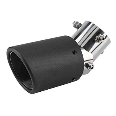 Immagine di 63mm Terminali Di Scarico Silenziatore, Universale Coperchio Finitura cromata in acciaio inossidabile