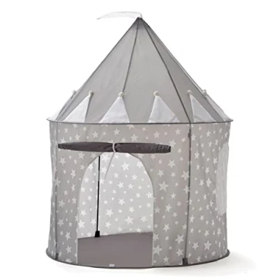 Immagine di RELSY tenda pop up grigia per bambini, bambini grigio stellato, interni ed esterni, da gioco 135 x 100 cm