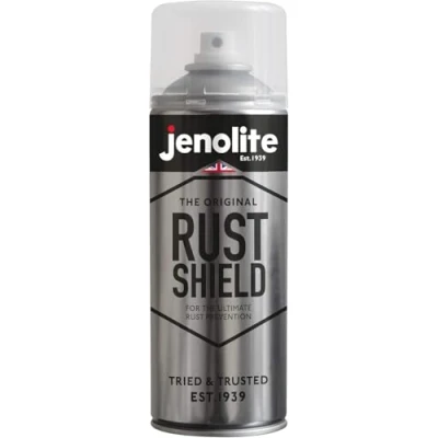 Immagine di JENOLITE Rust Shield Vernice Protettiva Trasparente Spray Antiruggine 400ml Protezione Ruggine e Corrosione Auto, Moto, Metallo Nudo, Verniciato Ornamenti Resistente alle Intemperie