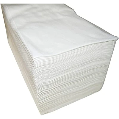 Immagine di Asciugamani monouso 40 x 80 cm, in spunlace, 100 unità, per parrucchieri ed estetiste, colore bianco