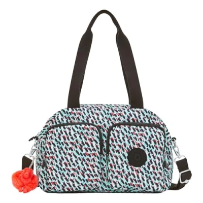 Immagine di Kipling COOL DEFEA Borsa a tracolla media, Abstract Print (Bianco)