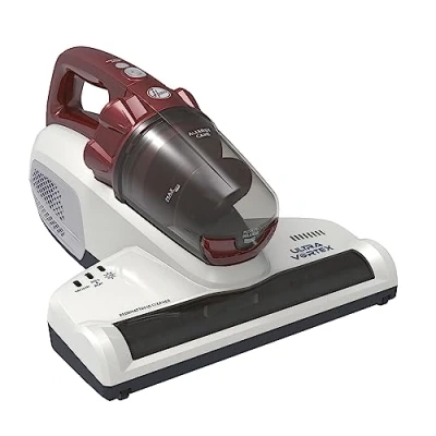 Immagine di Hoover Ultra Vortex MBC500UV 011 Battimaterasso con Luce UV C, 500W, 0,3 L, Antiacaro, Antibatterica, Rimuove Allergeni e Polvere, 3 Programmi, Rosso