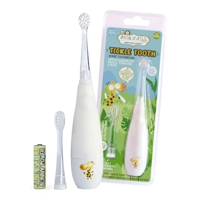 Immagine di Jack N&#039; Jill Kids Tickle Tooth Sonic Electric Toothbrush &amp; Replacement Head, LED Brush Head With Light Timer 30 Second Pulse Reminder, Suitable From 0 6 Years