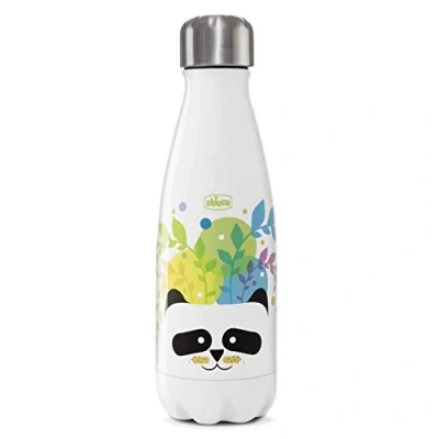 Immagine di Chicco Drinky Bottiglia Termica Bambini Riutilizzabile, Thermos Bevande Calde in Acciaio Inox, Mantiene la Temperatura fino a 6 Ore, Borraccia per Durevole 350 ml