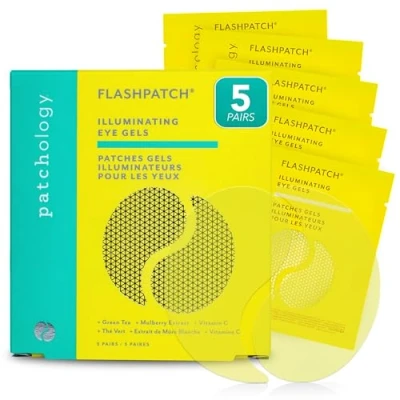 Immagine di Patchology FlashPatch Cuscinetti gel illuminanti per occhiaie con vitamina C, tè verde e minerali perlati, 5 paia in ogni confezione