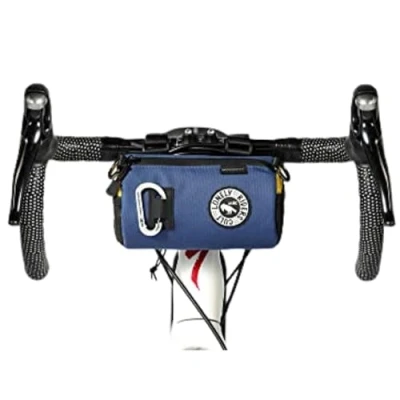 Immagine di ULAC COURSIER Sprint Neo Porter Borsa da trasporto per manubrio 1,5 l, con occhiello frontale luci e occhiali sole, tracolla un facile (blu navy)
