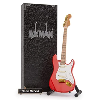 Immagine di Hank Marvin (The Shadows) Replica per chitarra in miniatura, regalo musicale, scala ornamentale fatta a mano 1/4, include una scatola di visualizzazione