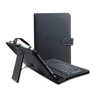 Immagine di ENJOY UNIQUE Custodia Tablet con Tastiera Caso Copertura Universale per 9 9.7 10.1 pollici Android Tablet,Layout QWERTY, Micro USB Spina + Adattatore di tipo C