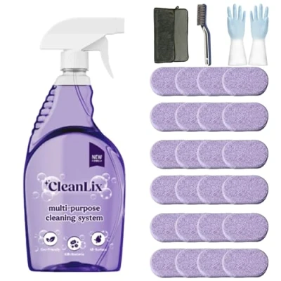 Immagine di Cleanlix Cleaning Spray, Cleaner For Instant Stain Removal, All Purpose Spray With Tablets, The In One Solution Every (1 Bottle,Lavender*24)