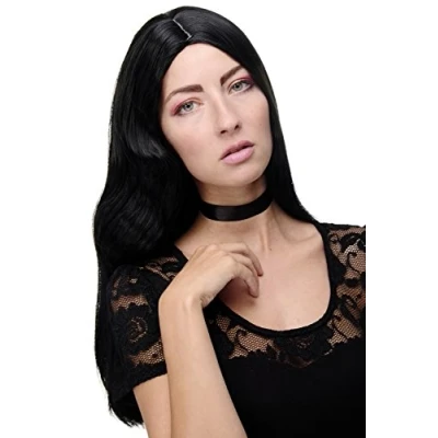 Immagine di WIG ME UP Parrucca Donna Diva Lunga Riga in mezzo Asimmetrica Liscia Ondulata Nero GFW1734 1B