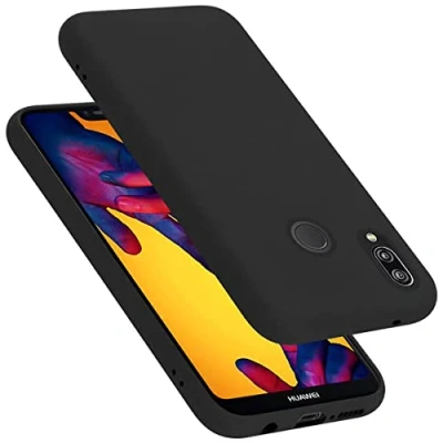 Immagine di Cadorabo Custodia compatibile con Huawei P20 LITE in LIQUID NERO Morbida Cover Protettiva Sottile di Silicone TPU Bordo Protezione Ultra Slim Case Antiurto Gel Back Bumper Guscio