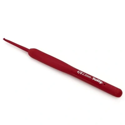 Immagine di Frida&#039;s Wollhaus Tulip Etimo Red Uncinetto con impugnatura comoda, punta liscia, antiscivolo, 15 misure (2,5 mm)
