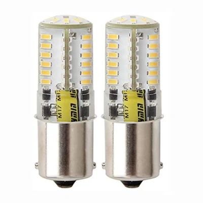 Immagine di PYRJIN Ba15s LED 12v 1141 1156 Lampadina, singolo contatto a baionetta SBC, 5W Bianco Caldo 3000K, per interni RV Turn Luce, di Segnale, Retromarcia, Fanale Posteriore. (2 Pz)