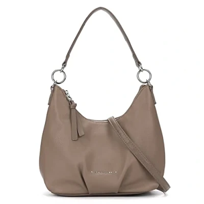 Immagine di David Jones Borsa a Spalla Donna Tracolla Simil Pelle PU Morbida Mano Città Moda Casual Pochette Borsetta Messenger Crossbody Bag Tendenza Beige Talpa