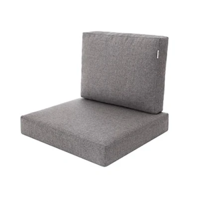 Immagine di PillowPrim Set di cuscini per poltrona in rattan/vimini, schienale, esterni, da giardino, rattan, 60 x 55 40 cm, grigio