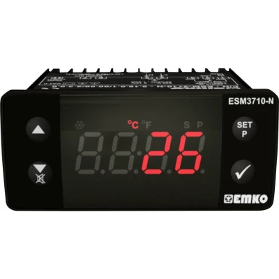 Immagine di Emko ESM 3710 N Regolatori A 2 punti Termostato Pt100 50 fino 400 C Relè 16 (L x L A) 65 76 35 mm