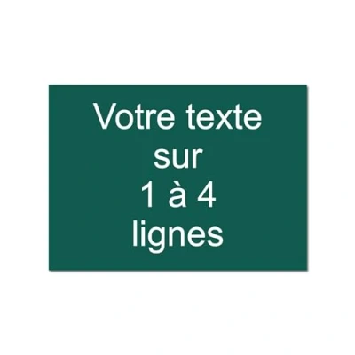 Immagine di Targhetta incisa personalizzata 1 4 linee 19,5x14cm autoadesiva, verde scuro