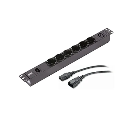 Immagine di APC REGLETA Easy PDU EPDU1010B SCH Basic 1UACCS 10A 230V (6X) SCHUKO (1X) C13 C14, Aluminium, Nero