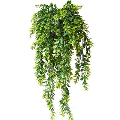 Immagine di KingYH 2 Pezzi Edera Artificiale 80cm Simulazione Verde di Foglia Piangente Rattan Parete Appeso Vine Pianta per Decorazione Domestica Matrimonio Fioriera Porte