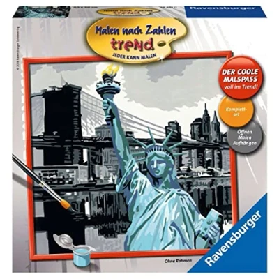 Immagine di Ravensburger Malen nach Zahlen Städte New York, Colore Argento, 28461