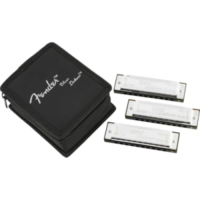 Immagine di Fender© &quot;Blues Deluxe Harmonicas&quot; Armonica Set di 3 Borsa incluso