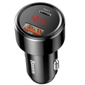 Immagine di Baseus CCMLC20C 01 Caricabatterie da auto per cellulare 12 24V nero