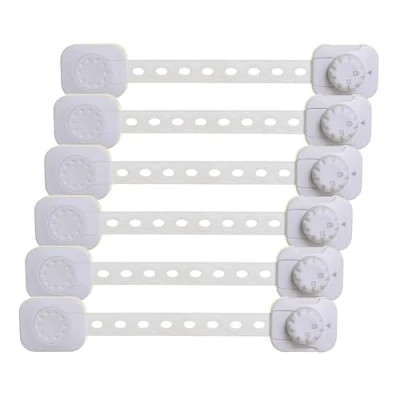 Immagine di Dreambaby Twist &#039;N Lock Chiavistello multiuso per bambini, confezione da 6, modello G1435, colore: Bianco