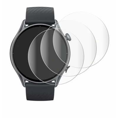 Immagine di savvies (4 Pezzi Full Screen Pellicola Protettiva per Huami Amazfit GTR 3 Cover Copertura [Completa Trasparente, 3D Curved]
