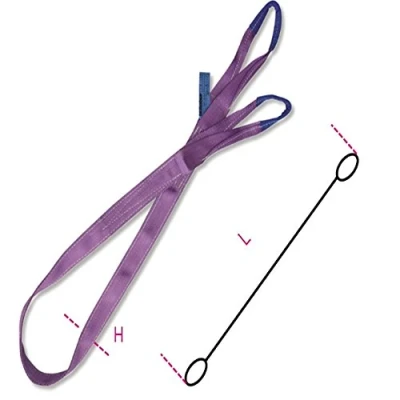 Immagine di Beta 8150 4 T1 Braca per sollevamento 1t viola nastro piatto a due strati, asole rinforzate, poliestere alta tenacità (PES)