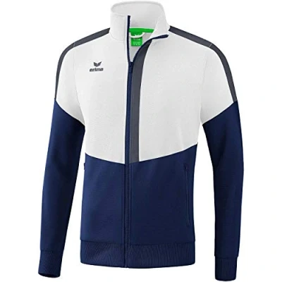 Immagine di Erima Squad Worker Giacca da Allenamento, Uomo, Multicolore (Bianco/New Navy/Slate grey), 3XL