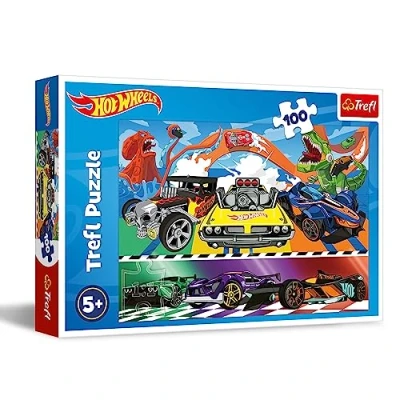 Immagine di Trefl 100 pezzi Puzzle Colorati con Auto Famose, Svago Creativo, Divertimento per Bambini a partire, Multicolore, 16466