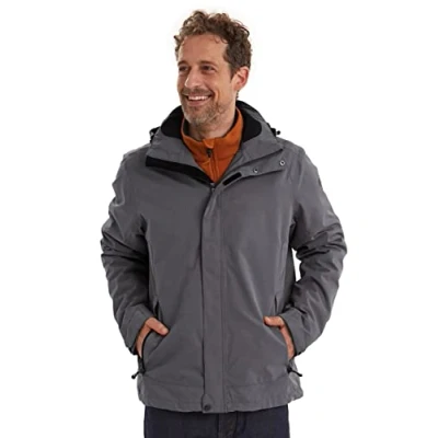 Immagine di Killtec Xenios, Funktionsjacke mit Abzippbarer Kapuze Uomo, Antracite, 2XL