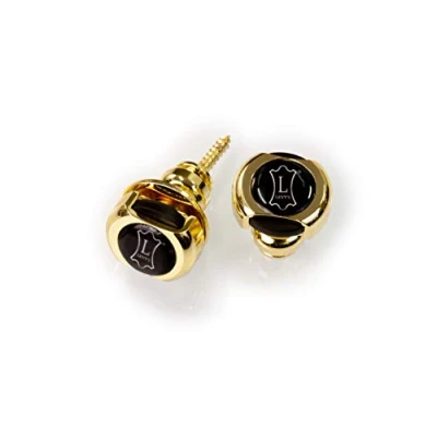 Immagine di LEVY&#039;S, SLKSTPBTNGD Strap Lock in metallo, per Tracolla Strumenti Musicali, Colore Gold