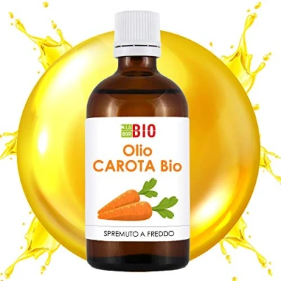 Immagine di OLIO CAROTA BIO 50 ml 100% PURO PELLE, VISO E CAPELLI ABBRONZATURA PERFETTA COSMETICO ALIMENTARE SPREMUTO A FREDDO