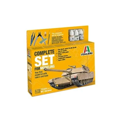 Immagine di Italeri 72004 1:72 Set completo M 1 Abrams, modellismo, kit da costruzione, modellismo a pavimento, fai te, hobby, incollaggio, in plastica, accessori inclusi