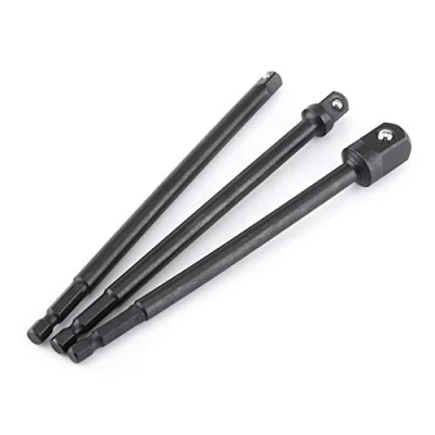 Immagine di Akozon Socket Adapter Impact Hex Shank Bit Barra Set 1/4 &quot;3/8&quot; 1/2 &quot;, per Chiave a Brugola con Prolunga Esagonale CR V Cacciavite Elettrico Modifica Dado Velocità Driver Adattatori
