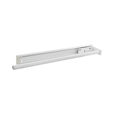 Immagine di GedoTec Cremagliera tovagliolo estensibile porta asciugamani estraibile OSTELLO realizzato in alluminio con verniciatura bianca Barra 1 armig Lunghezza di montaggio 443 mm
