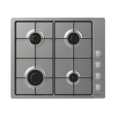 Immagine di CANDY Piastra di cottura a gas inox CHW6LX 4 bruciatori, sicurezza elettromagnetica, connettività hOn, dimensioni, 7750 W, acciaio