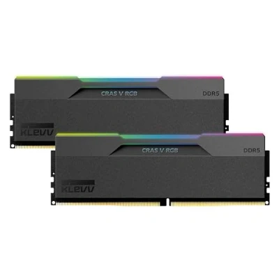 Immagine di KLEVV CRAS V 32GB (2X16GB) DDR5 RGB GAMING RAM 6000MT/S PC5 48000 Unbuffered Non ECC 1.35V CL30 Kit modulo di memoria