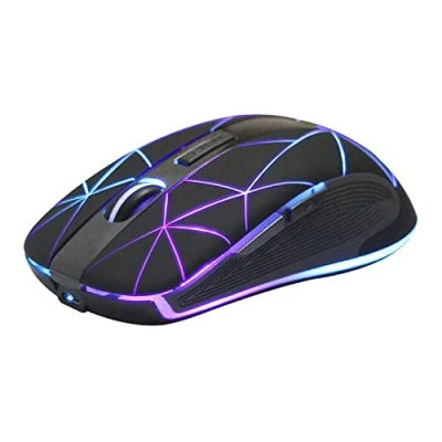 Immagine di Mouse wireless RM200 con LED di 7 colori, 1600 DPI, 5 tasti, compatibile PC, laptop, Smart TV Box Android