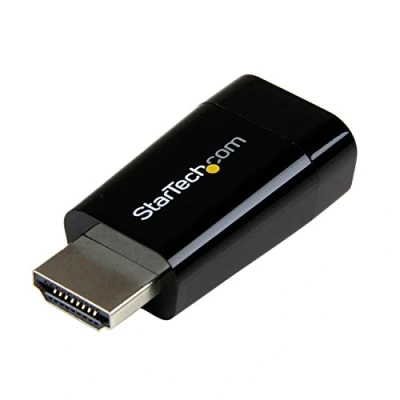 Immagine di StarTech.com Adattatore HDMI a VGA compatto per portatili, Convertitore slim desktop/laptop/book, 1920x1200/1080p