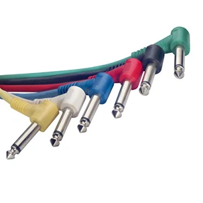 Immagine di Stagg SPC060L E Cavi S Serie Patch Mono Angolari, Set di 6, 0.6m